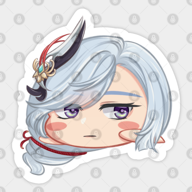 chibi shenhe genshin fanart - Genshin Impact - Sticker | TeePublic